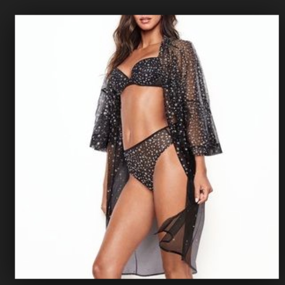 SALE❤️VS DREAM ANGEL GLITTER STAR ROBE NWT - Picture 2 of 7
